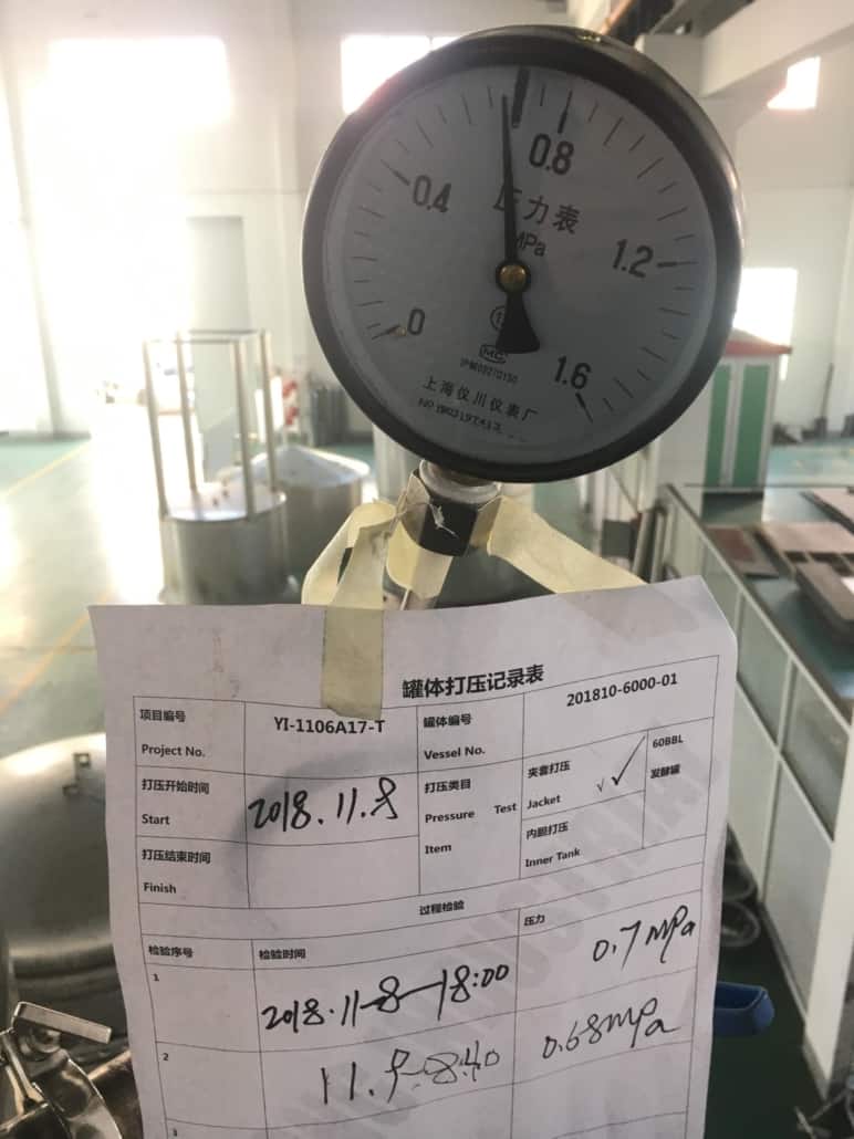 Jacket Pressure Test