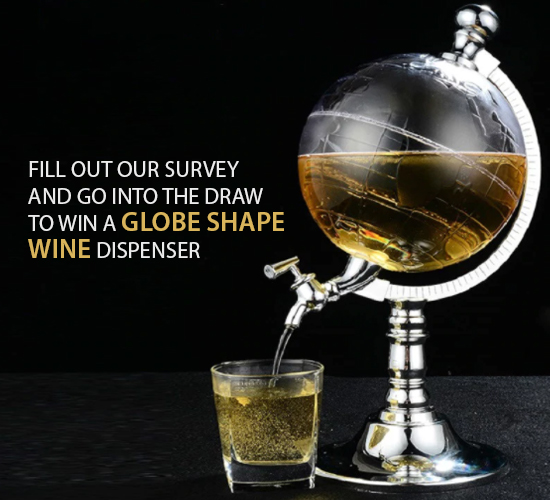 globe shape wine dispenser