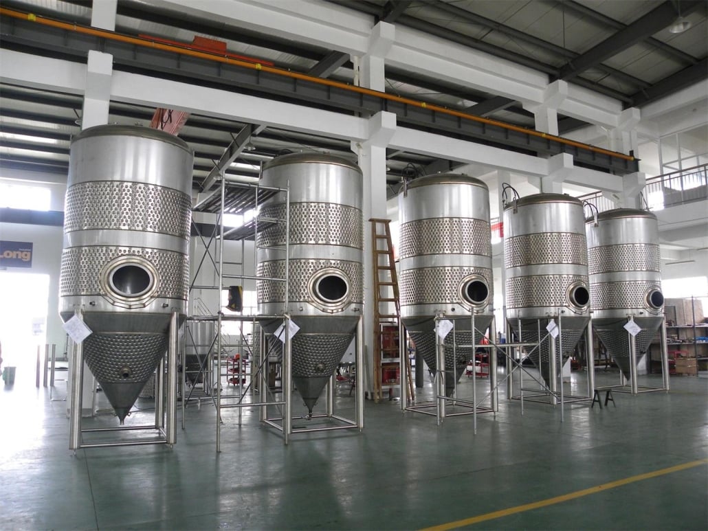 large beer fermentation tank