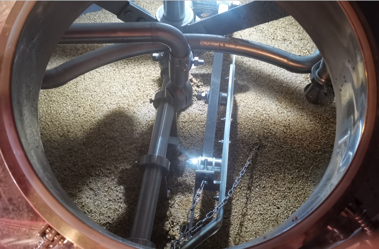 wort filtration of grainbed